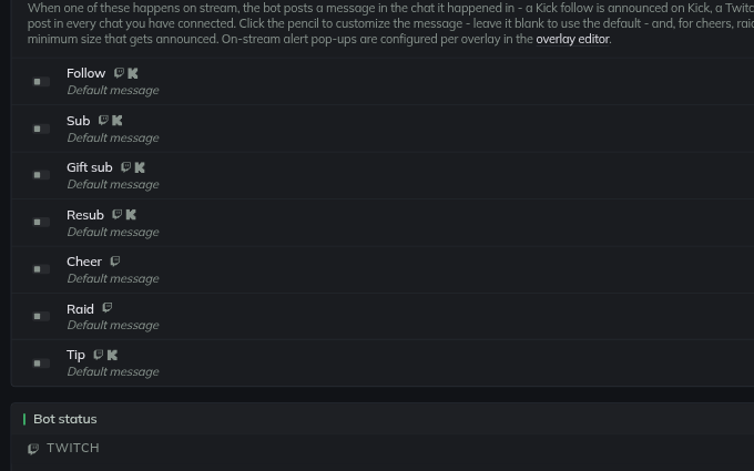 Alerts on both platforms
