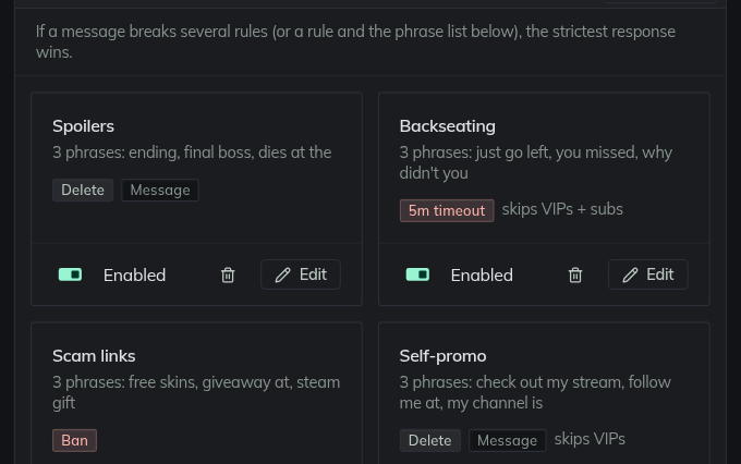 Chat moderation